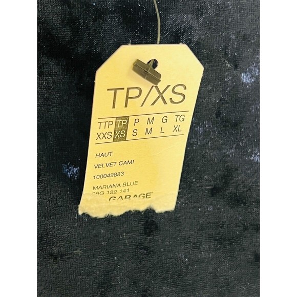 Garage Blue Velvet Crop Top - Picture 4 of 6